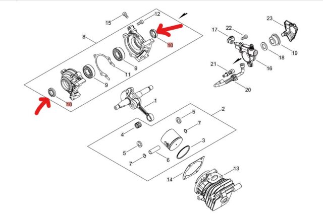 V505-000070 Oil Seal Echo CS-2511 TES, CS-2511 WES